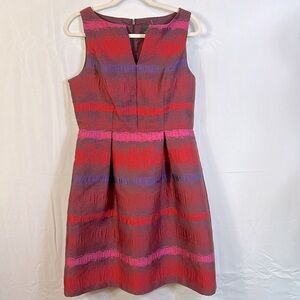 Adrianna Papell Midi Sleeveless Dress Size 12 Shades of red pink purple …